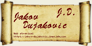 Jakov Dujaković vizit kartica